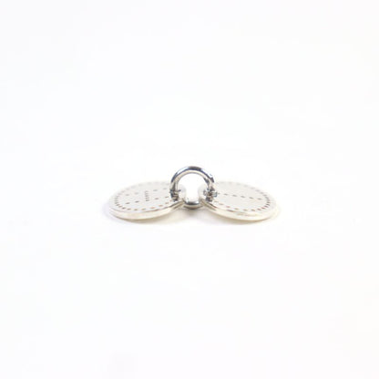 Hermes Eclipse Evelyn Ag925 H Logo Motif Perforated Oval Pendant Top Silver