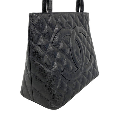 Chanel Tote Reissue Caviar Leather Black Silver — view 2