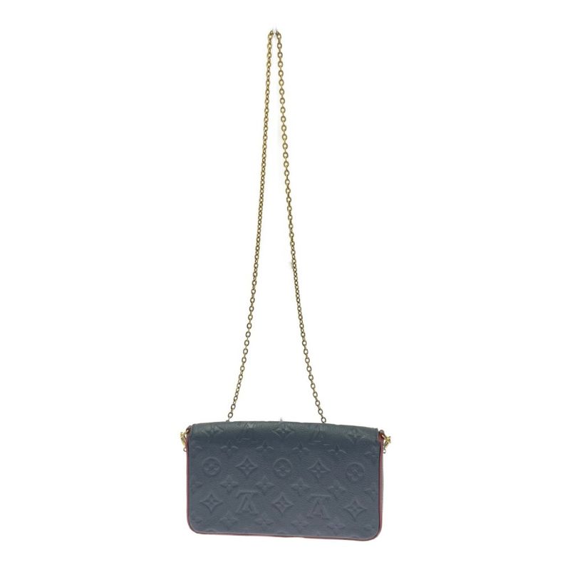 Louis Vuitton M64099 Monogram Empreinte PVC Pochette Felicie Marine Rouge