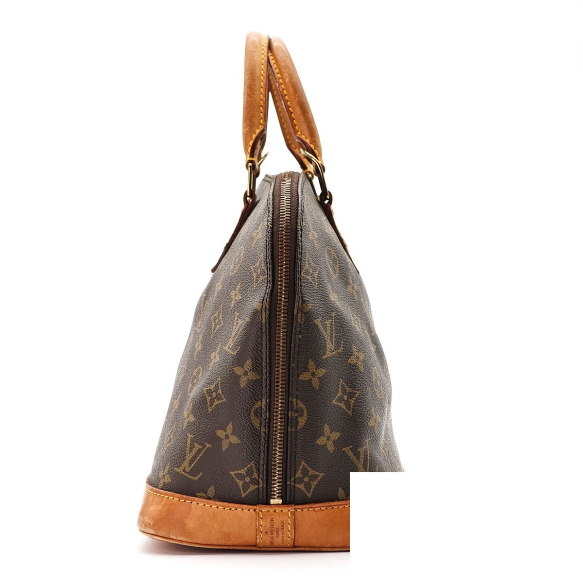 Louis Vuitton Alma PM Bag Handbag Brown Padlock Key — view 4