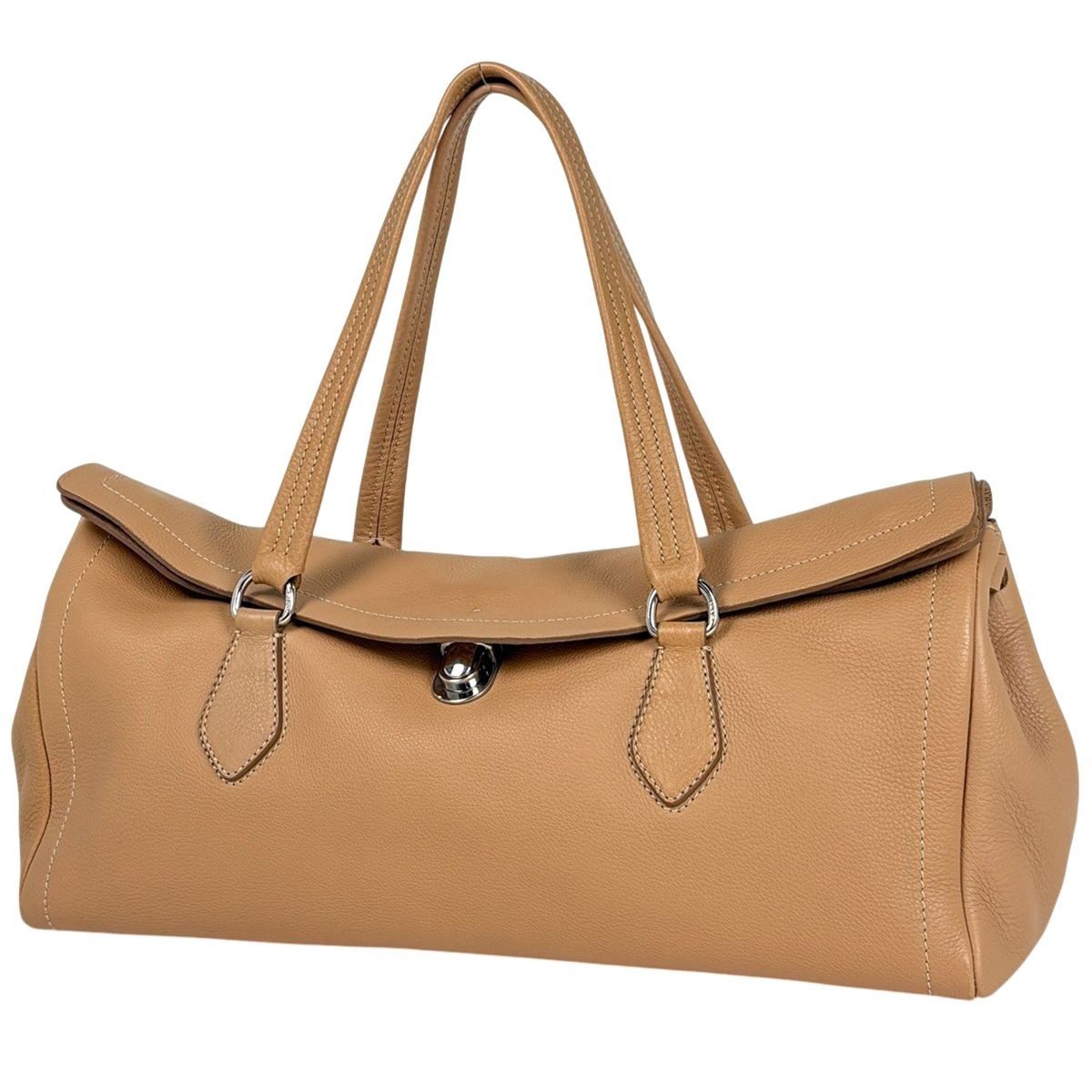 Prada Handbag Leather Beige