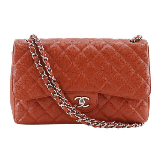 Chanel Deca Matelasse 30 Double Chain Shoulder Double Flap A58600 Caviar Skin