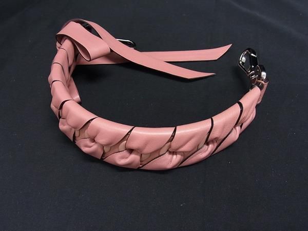 Fendi Strap You Leather Handle Strap For Bags Ladies Pink Bk5954