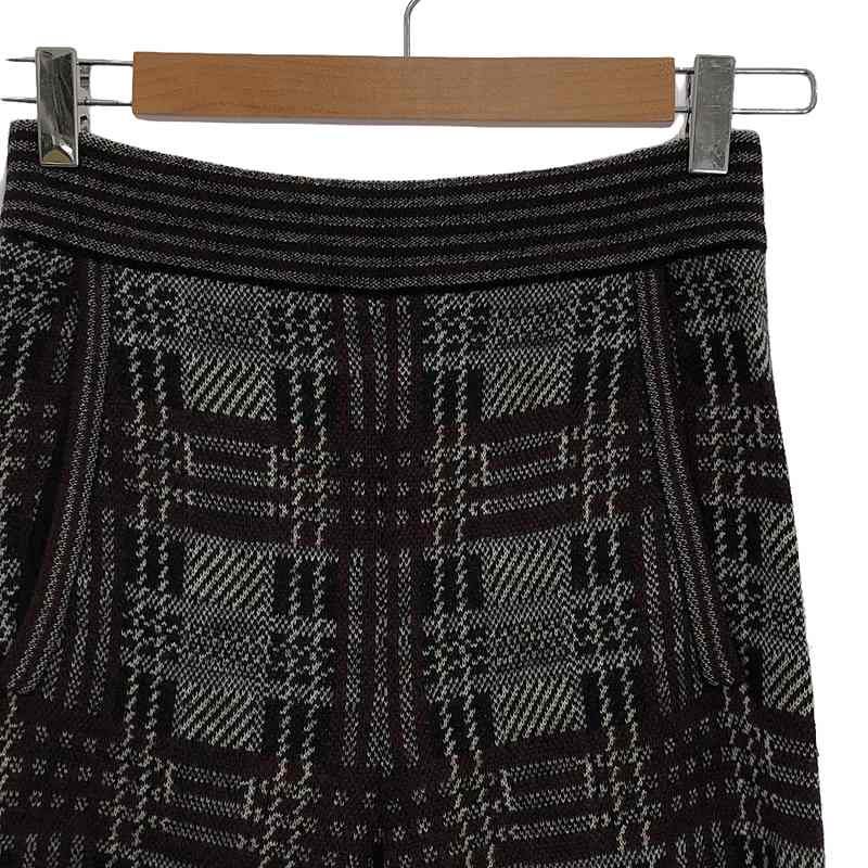 Bottega Veneta - Jacquard Knit Flared Easy Pants - Bordeaux White Black -