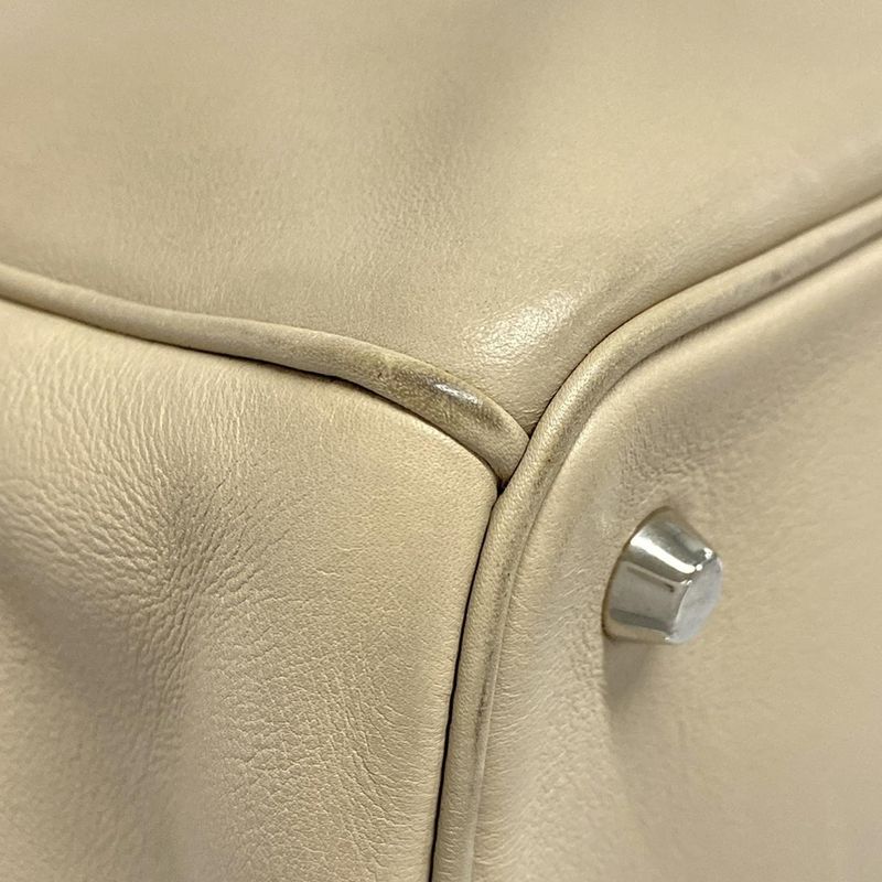 Dior/christian Dior Tote Bag Diorissimo Grey Beige Leather