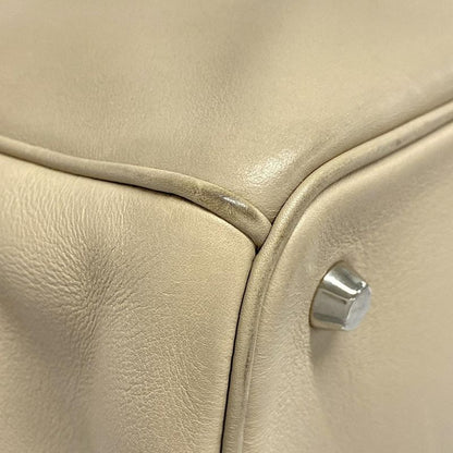 Dior/christian Dior Tote Bag Diorissimo Grey Beige Leather