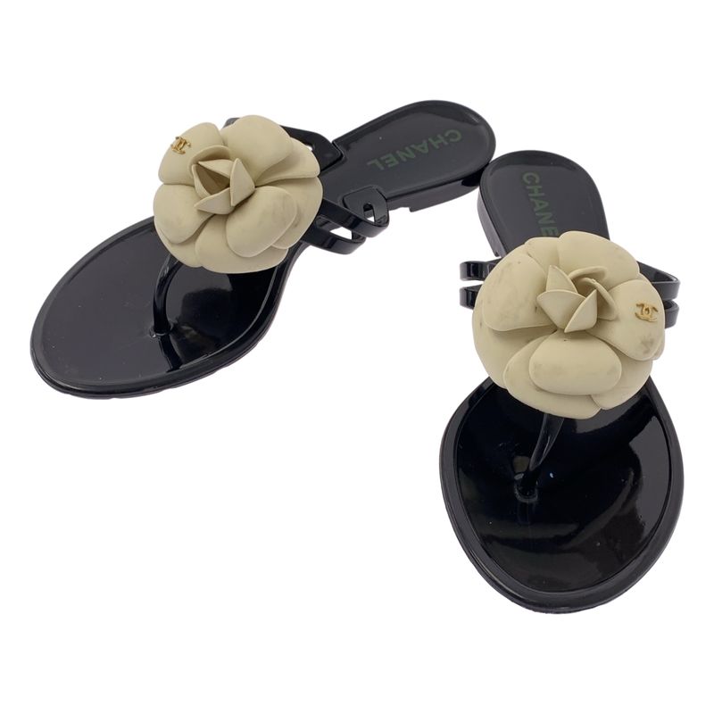 Chanel | Camellia Corsage Coco Mark Flip Flops