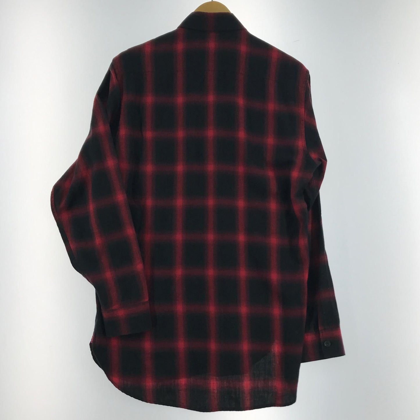 Saint Laurent(Yves Saint Laurent) Ombre Check Shirt Long Sleeve Shirt Size