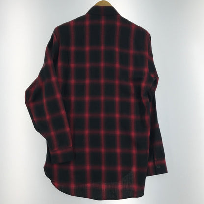 Saint Laurent(Yves Saint Laurent) Ombre Check Shirt Long Sleeve Shirt Size