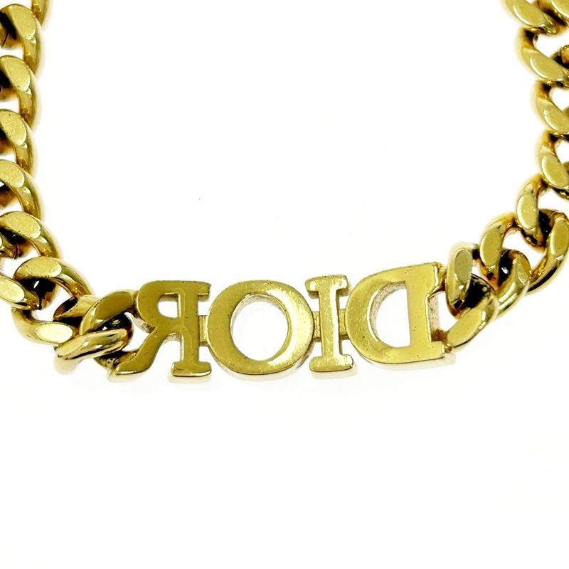 Christian Dior GP Rhinestone Dior Evolution Logo Bracelet Gold 414238 Bracelet
