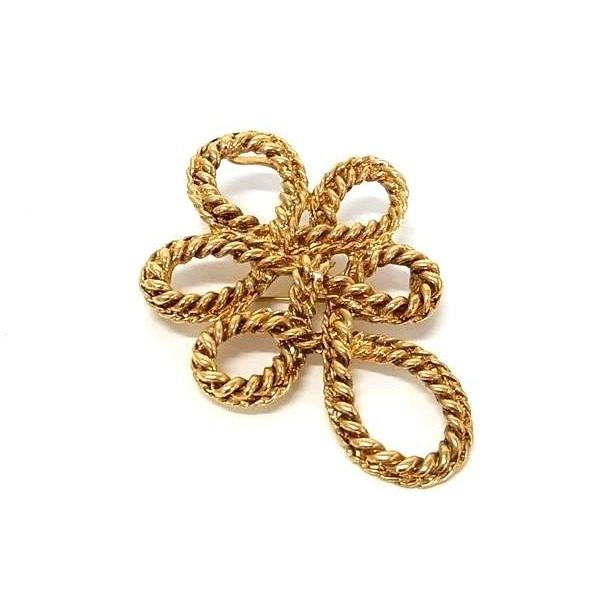 Saint Laurent Yves Vintage Pin Brooch Pin Badge Gold