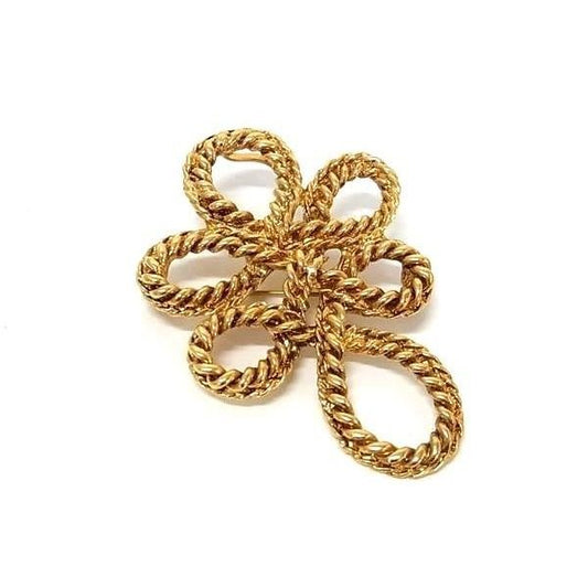 Saint Laurent Yves Vintage Pin Brooch Pin Badge Gold