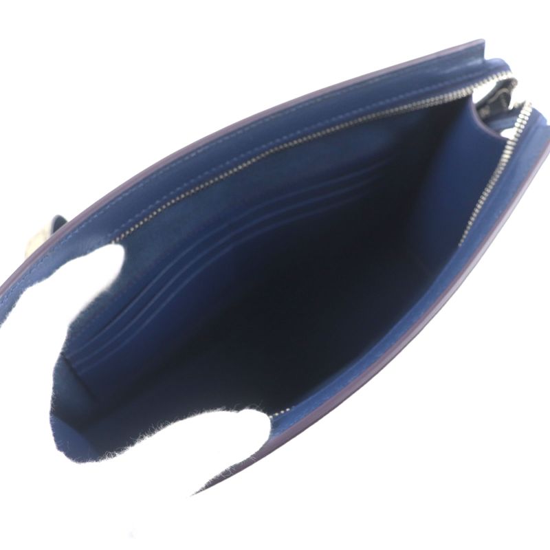 Gucci 768255 GG Supreme Logo Hardware Bicolor Leather Use Small Pouch Clutch