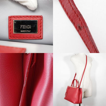 Fendi Petit Tougeur 2WAY Shoulder 8bh253 Calf Red Ladies Handbag