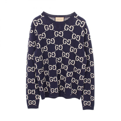 Gucci Knit GG Wool Jacquard Crew Neck Sweater