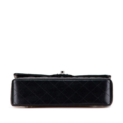 Chanel Matelasse Coco Mark W Flap Chain Shoulder Bag Handbag Black Silver