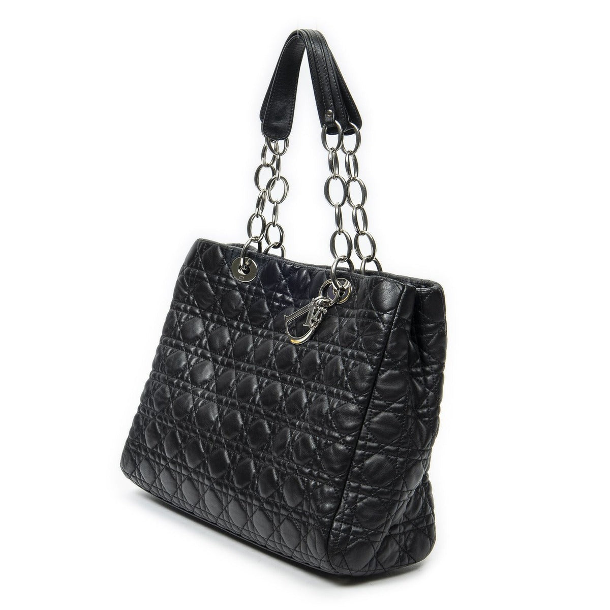 Dior Soft Shopping Tote Black Cannage Lambskin Leather — view 2