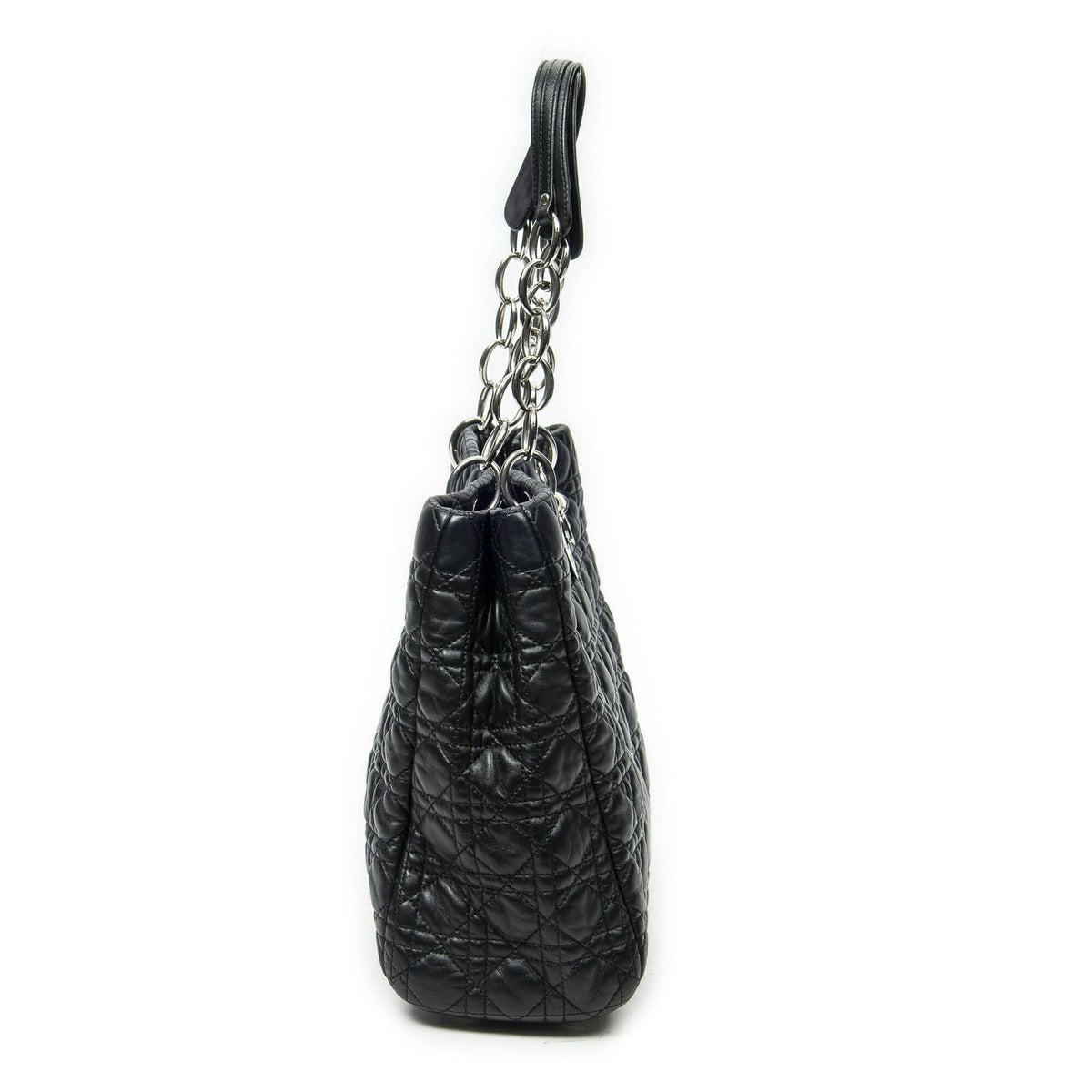 Dior Soft Shopping Tote Black Cannage Lambskin Leather — view 4