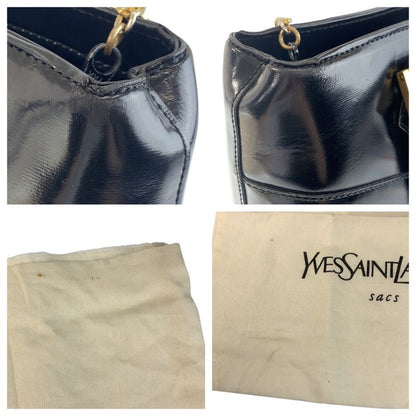 YVES Saint Laurent Yves Saint Laurent Vintage YSL Black Gold Hardware Leather