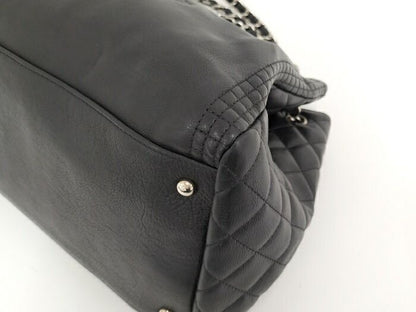 Chanel Shoulder Bag Leather Black A67172