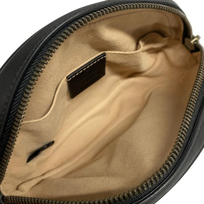Gucci Waist Pouch GG Marmont Quilted Leather Belt Bag 476434 Black Leather