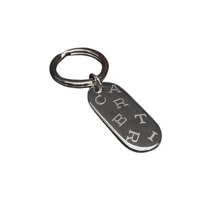 Cartier Key Holder Logo Motif Silver Metal