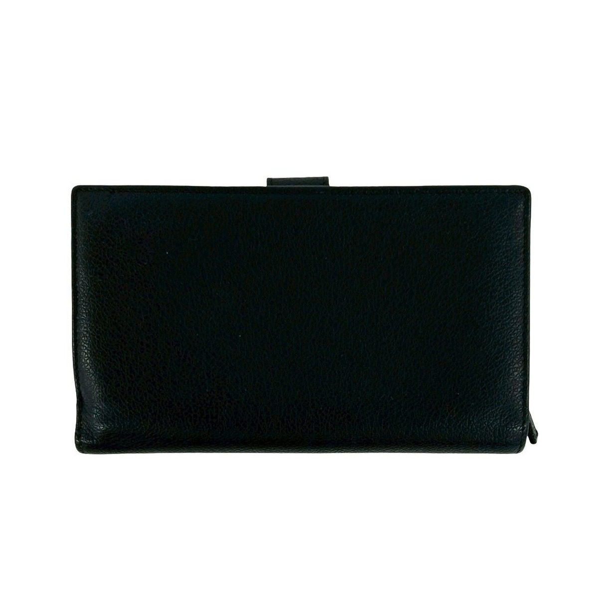 Bvlgari Logo Leather Bifold Wallet Billfold Coin Purse Black — view 2
