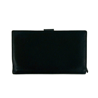 Bvlgari Logo Leather Bifold Wallet Billfold Coin Purse Black — view 2