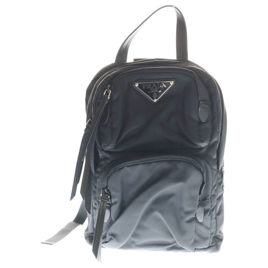 Prada Nylon Belt Bag Black Silver