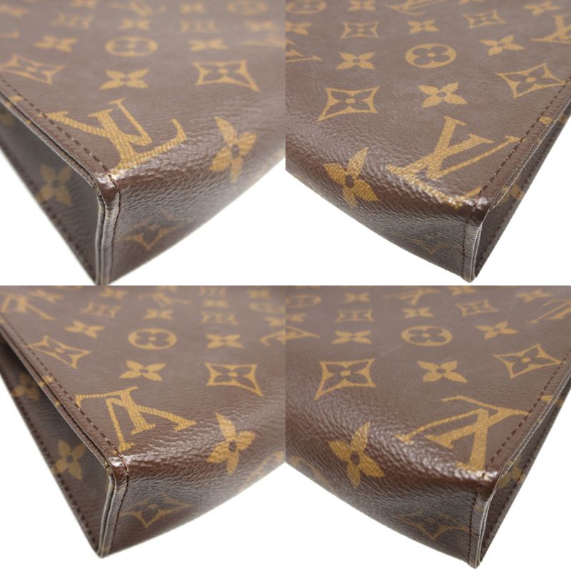 Louis Vuitton Monogram M47544 Poche Toilette 19 Brown Pouch 0581 Louis Vuitton