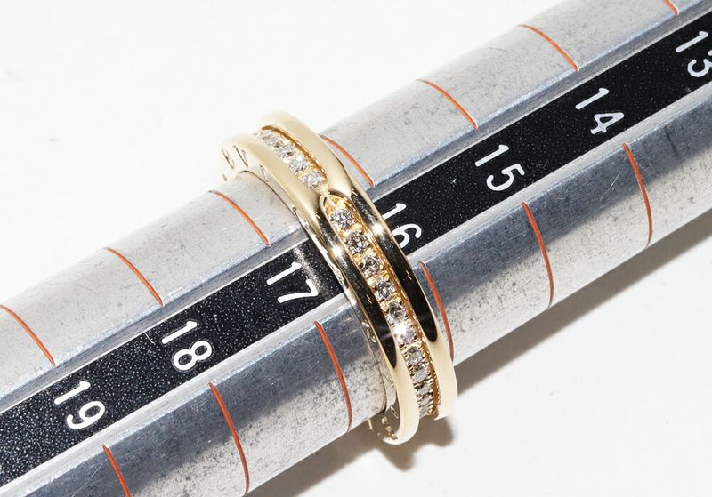 Bulgari Ring 18K Yellow Gold Diamond 054ct Bzero1 Ring XS (1 Band) Full Diamond