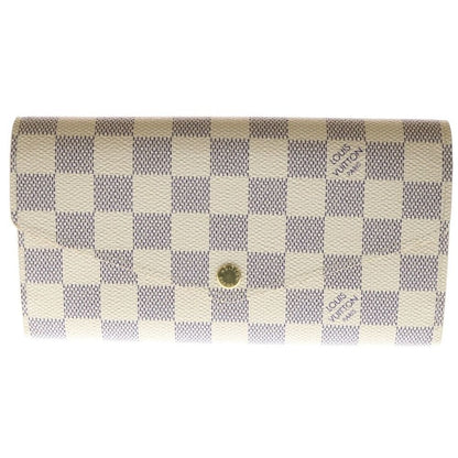 Louis Vuitton Damier Azur Portefeuille Sarah Canvas Wallet Long