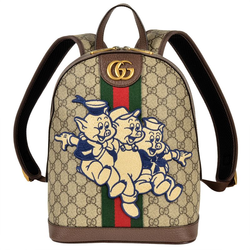 Gucci The Three Little Pigs Backpack GG Supreme Canvas 552884