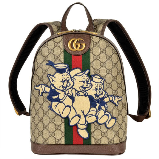 Gucci The Three Little Pigs Backpack GG Supreme Canvas 552884