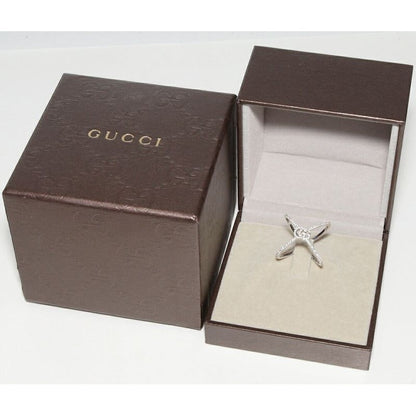 Gucci Rings 18K White Gold Diamond GG Running Xring Full — view 3