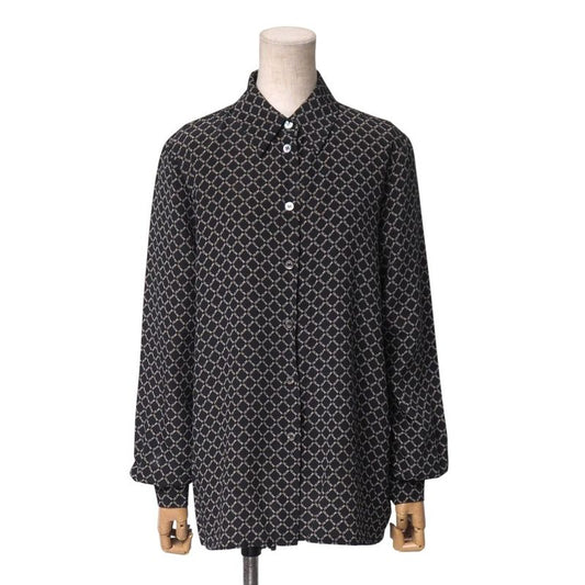 OLD Celine Old Celine Vintage Long Sleeve Shirt Size 36 Total Silk Logo Check