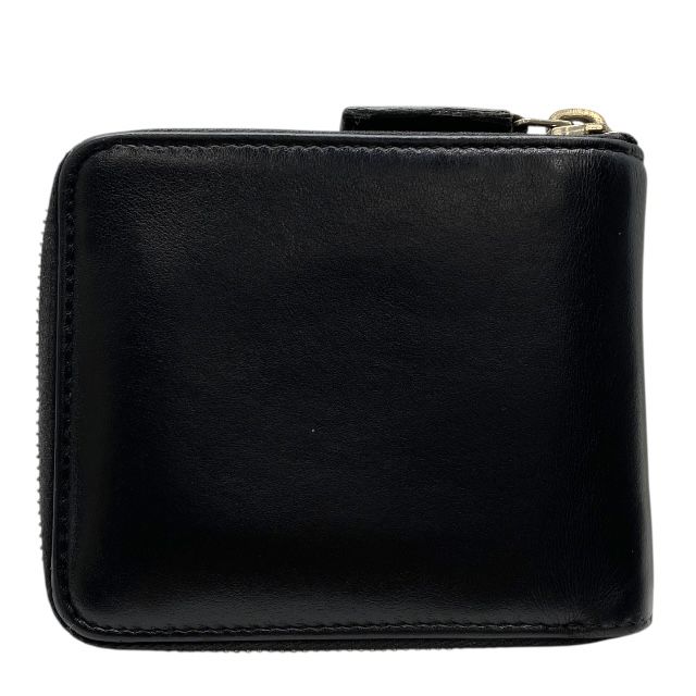 Saint Laurent Paris 505933 Fold Wallet Compact Wallet Round Zipper Leather