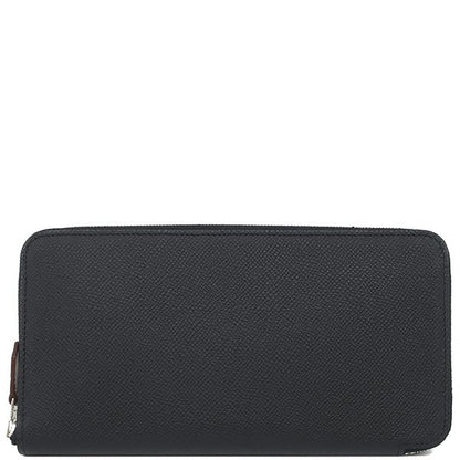 Hermes Long Azap Long Silk Quin Vaux Epson Black Silver Hardware Unused Black