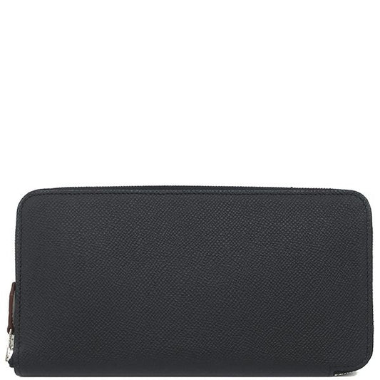 Hermes Long Azap Long Silk Quin Vaux Epson Black Silver Hardware Unused Black