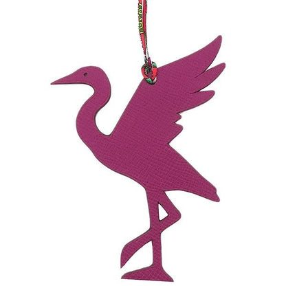 Hermes Bag Charm Petit h Vine Veau Epsom Togo Purple And Brown