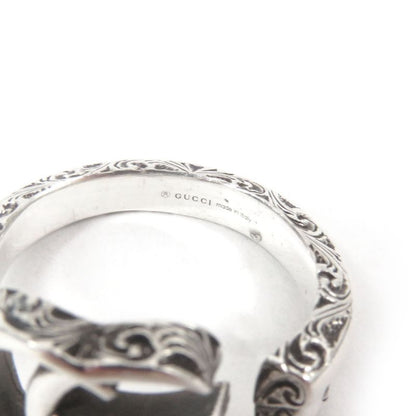 Gucci 627760 Arabesque Key Motif GG Logo Ring Silver Sv925 15 Made In Italy