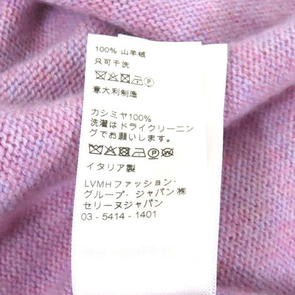 Celine 2a09k152i 100% Cashmere Crew Neck Long Sleeves Purple Knit With Sarky