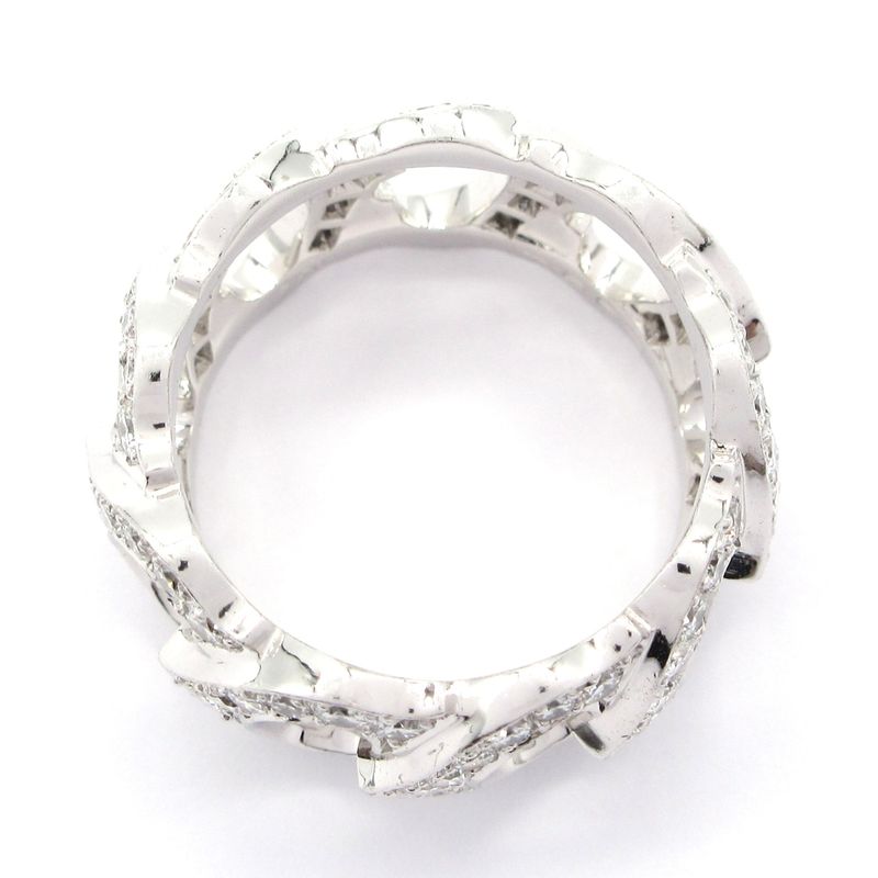 Cartier Ring 51 C De Cartier 18K White Gold X Diamonds Full Diamonds