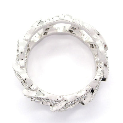 Cartier Ring 51 C De Cartier 18K White Gold X Diamonds Full Diamonds
