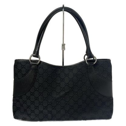 Gucci Tote Bag GG Pattern 113015 Black Leather