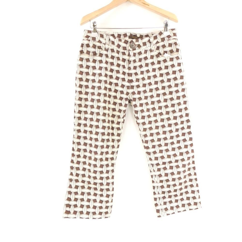Louis Vuitton Pants 38 S Cotton and All Over Pattern Straight 3/4 Length
