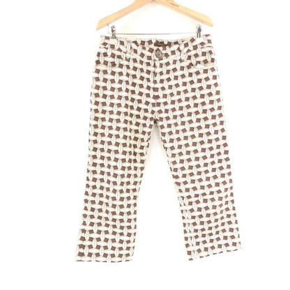 Louis Vuitton Pants 38 S Cotton and All Over Pattern Straight 3/4 Length