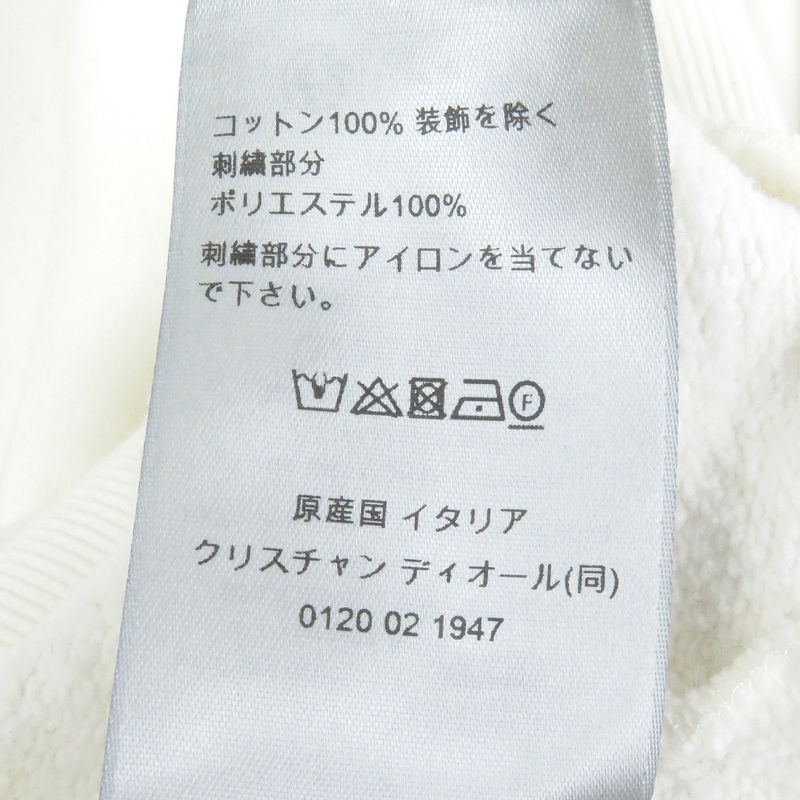 DIOR Homme 513j670a0531 Louis Hamilton 100% Cotton Sweatshirt Ivory S Made In