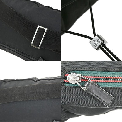 Gucci Body Bag Sherry Waist Pouch Black Canvas 88ka616