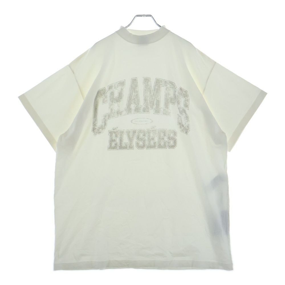 Balenciaga Over Champs Elysees T-Shirt Front Print Pullover Top Short Sleeve